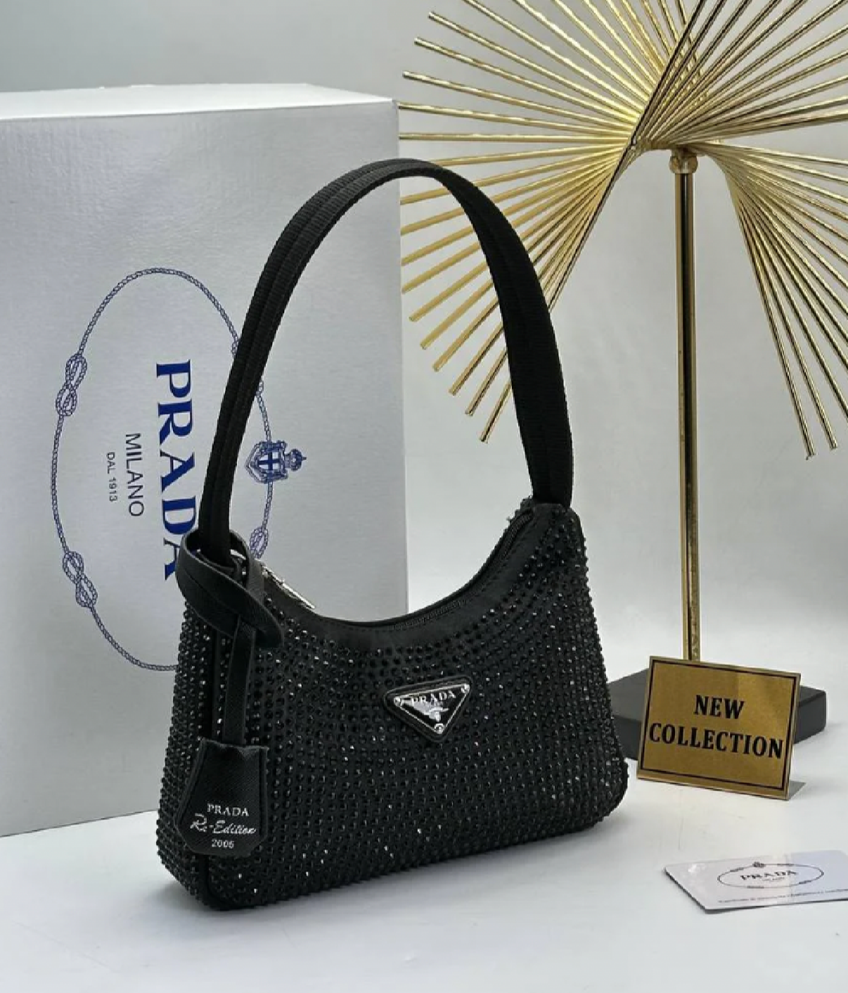 Prada black Swarovski