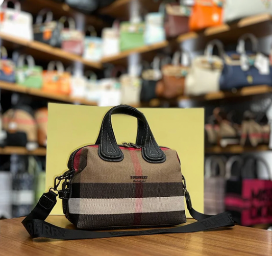 Burberry Vintage Check Satchel Black